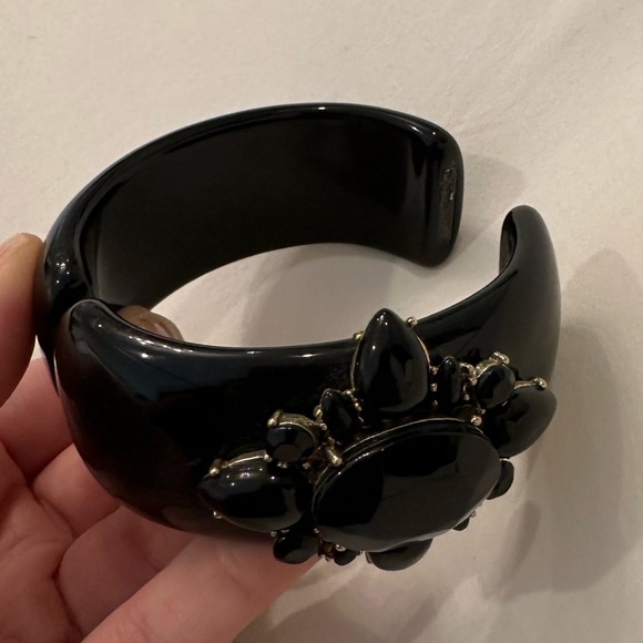 Vintage black jeweled cuff - Picture 7 of 7